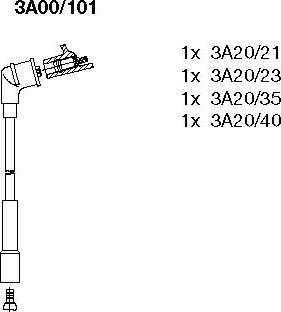 Bremi 3A00/101 - Комплект проводов зажигания autosila-amz.com