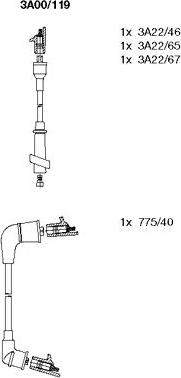 Bremi 3A00/119 - Комплект проводов зажигания autosila-amz.com