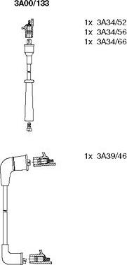 Bremi 3A00/133 - Комплект проводов зажигания autosila-amz.com