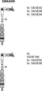 Bremi 229AA200 - Комплект проводов зажигания autosila-amz.com