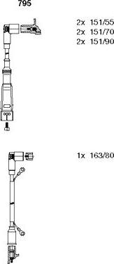 Bremi 795 - Комплект проводов зажигания autosila-amz.com