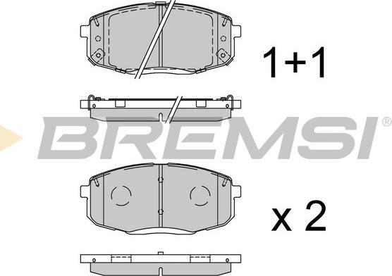 Bremsi BP3941 - Тормозные колодки, дисковые, комплект autosila-amz.com