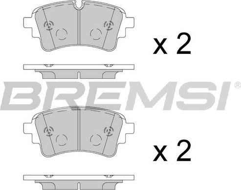 Bremsi BP3909 - Тормозные колодки, дисковые, комплект autosila-amz.com
