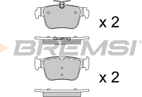 Bremsi BP3925 - Тормозные колодки, дисковые, комплект autosila-amz.com