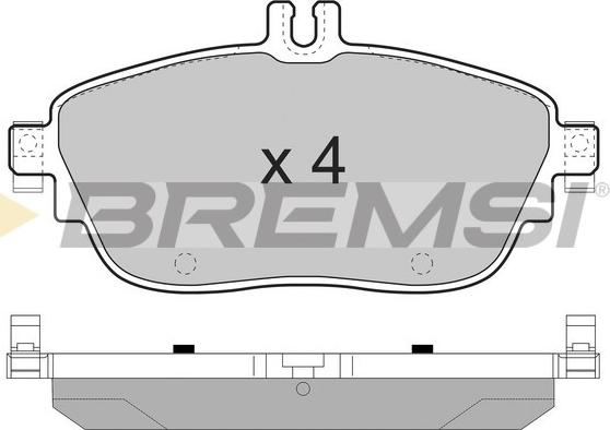 Bremsi BP3496 - Тормозные колодки, дисковые, комплект autosila-amz.com
