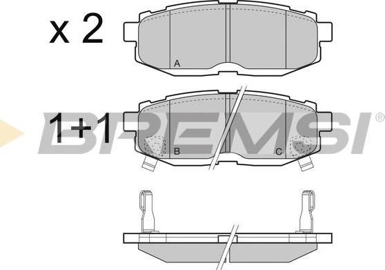 Girling 6134429 - Тормозные колодки, дисковые, комплект autosila-amz.com