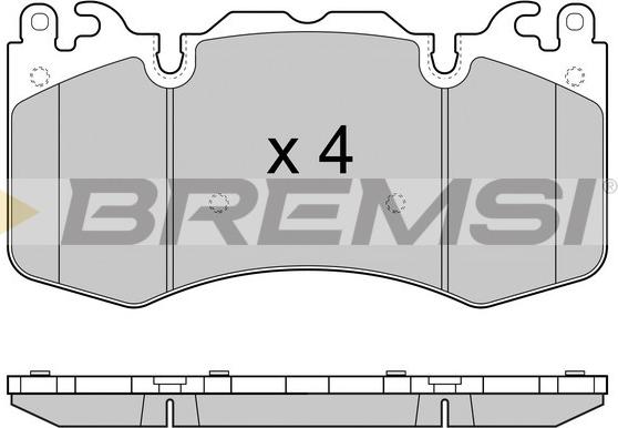 Bremsi BP3414 - Тормозные колодки, дисковые, комплект autosila-amz.com