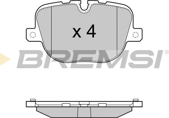 Bremsi BP3416 - Тормозные колодки, дисковые, комплект autosila-amz.com