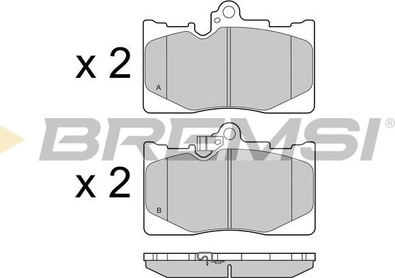 Bremsi BP3418 - Тормозные колодки, дисковые, комплект autosila-amz.com