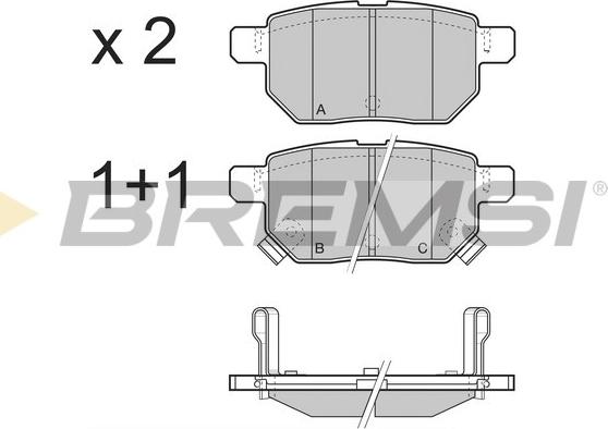 Bremsi BP3485 - Тормозные колодки, дисковые, комплект autosila-amz.com