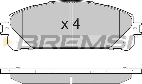 Bremsi BP3481 - Тормозные колодки, дисковые, комплект autosila-amz.com