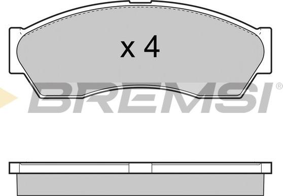 Bremsi BP3434 - Тормозные колодки, дисковые, комплект autosila-amz.com