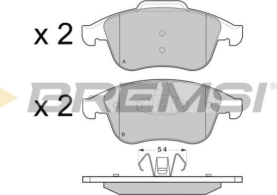 Bremsi BP3430 - Тормозные колодки, дисковые, комплект autosila-amz.com