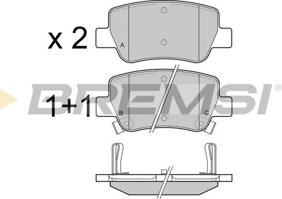 Bremsi BP3423 - Тормозные колодки, дисковые, комплект autosila-amz.com