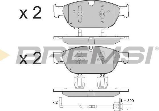 Bremsi BP3476 - Тормозные колодки, дисковые, комплект autosila-amz.com