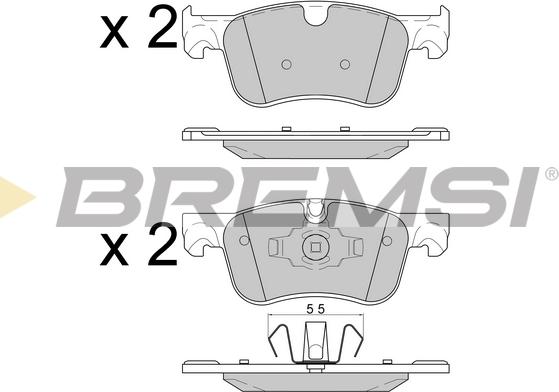 Bremsi BP3597 - Тормозные колодки, дисковые, комплект autosila-amz.com