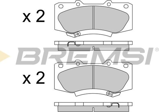 Bremsi BP3549 - Тормозные колодки, дисковые, комплект autosila-amz.com