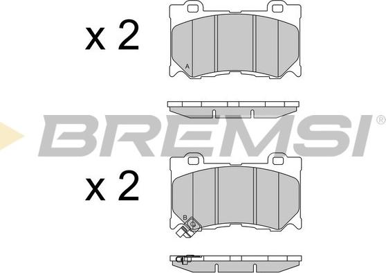 Bremsi BP3540 - Тормозные колодки, дисковые, комплект autosila-amz.com