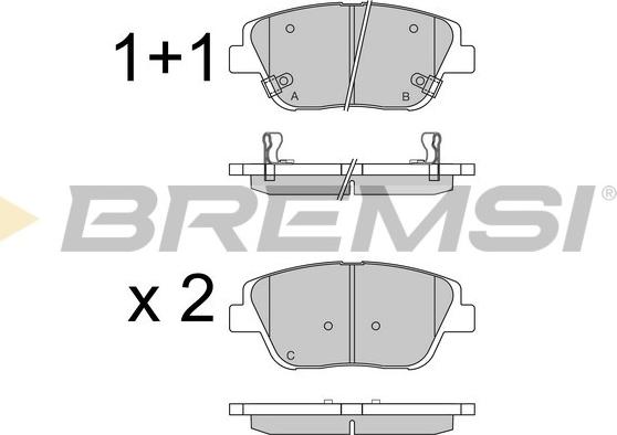 Bremsi BP3548 - Тормозные колодки, дисковые, комплект autosila-amz.com