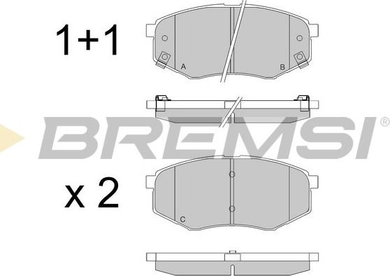 Bremsi BP3547 - Тормозные колодки, дисковые, комплект autosila-amz.com