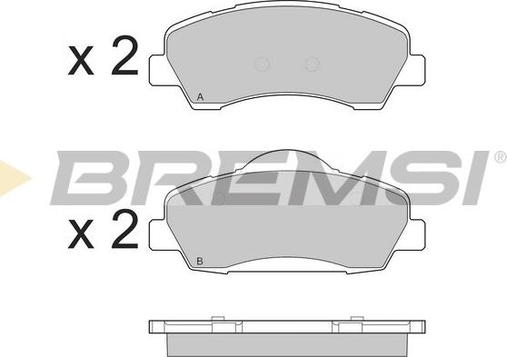 Bremsi BP3559 - Тормозные колодки, дисковые, комплект autosila-amz.com