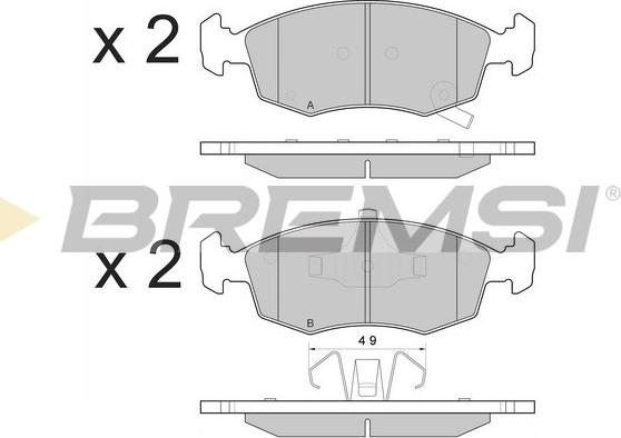Bremsi BP3553 - Тормозные колодки, дисковые, комплект autosila-amz.com