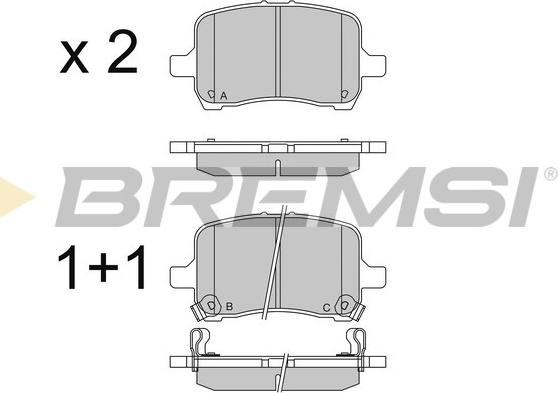 Bremsi BP3566 - Тормозные колодки, дисковые, комплект autosila-amz.com