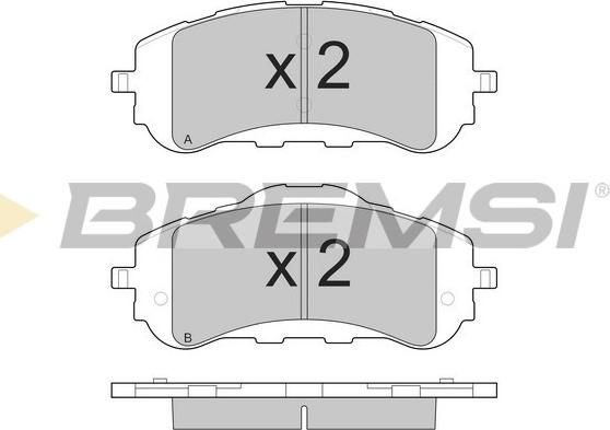 Bremsi BP3560 - Тормозные колодки, дисковые, комплект autosila-amz.com