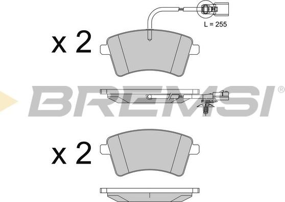 Bremsi BP3562 - Тормозные колодки, дисковые, комплект autosila-amz.com