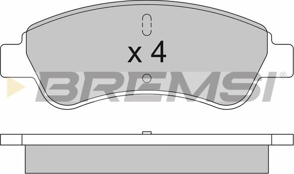 Bremsi BP3504 - Тормозные колодки, дисковые, комплект autosila-amz.com