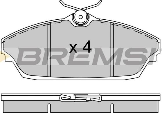 Bremsi BP3505 - Тормозные колодки, дисковые, комплект autosila-amz.com