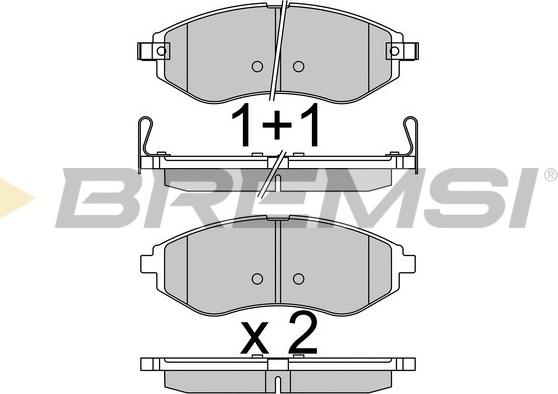 Bremsi BP3514 - Тормозные колодки, дисковые, комплект autosila-amz.com
