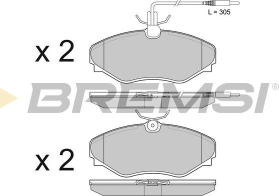 Bremsi BP3510 - Тормозные колодки, дисковые, комплект autosila-amz.com