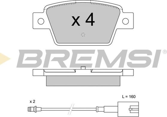 Bremsi BP3511 - Тормозные колодки, дисковые, комплект autosila-amz.com