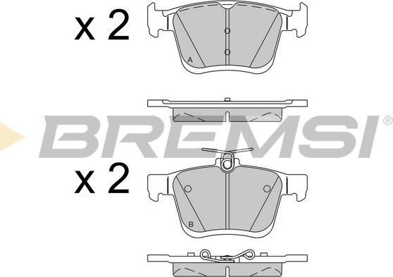 Bremsi BP3518 - Тормозные колодки, дисковые, комплект autosila-amz.com