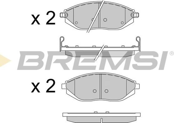 Bremsi BP3513 - Тормозные колодки, дисковые, комплект autosila-amz.com