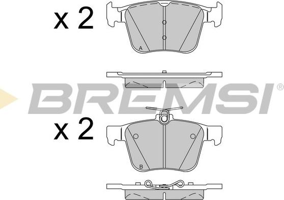Bremsi BP3517 - Тормозные колодки, дисковые, комплект autosila-amz.com
