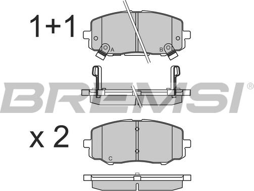 Bremsi BP3583 - Тормозные колодки, дисковые, комплект autosila-amz.com