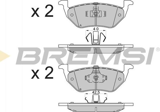 Bremsi BP3587 - Тормозные колодки, дисковые, комплект autosila-amz.com