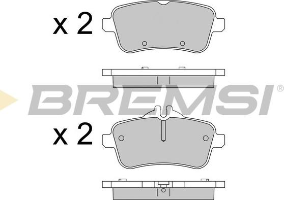 Bremsi BP3539 - Тормозные колодки, дисковые, комплект autosila-amz.com