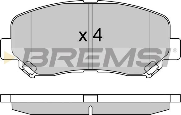 Bremsi BP3535 - Тормозные колодки, дисковые, комплект autosila-amz.com
