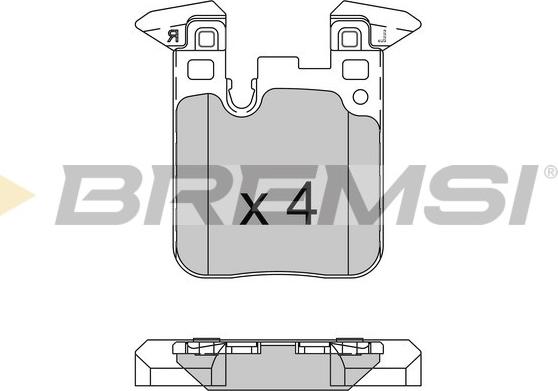 Bremsi BP3521 - Тормозные колодки, дисковые, комплект autosila-amz.com