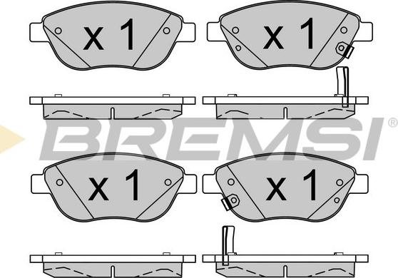 Bremsi BP3523 - Тормозные колодки, дисковые, комплект autosila-amz.com