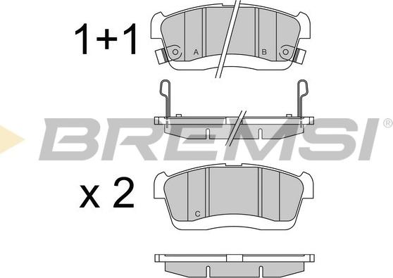 Bremsi BP3575 - Тормозные колодки, дисковые, комплект autosila-amz.com