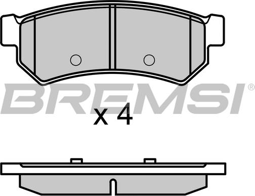 Bremsi BP3695 - Тормозные колодки, дисковые, комплект autosila-amz.com