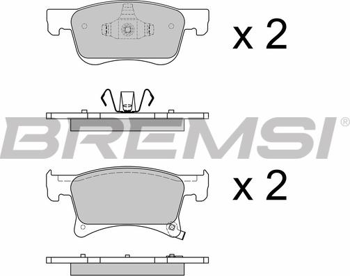 Bremsi BP3644 - Тормозные колодки, дисковые, комплект autosila-amz.com