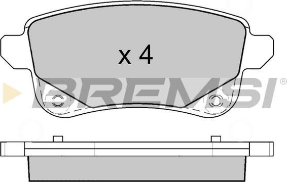 Bremsi BP3645 - Тормозные колодки, дисковые, комплект autosila-amz.com