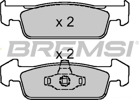 Bremsi BP3647 - Тормозные колодки, дисковые, комплект autosila-amz.com