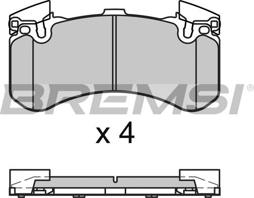 Bremsi BP3654 - Тормозные колодки, дисковые, комплект autosila-amz.com