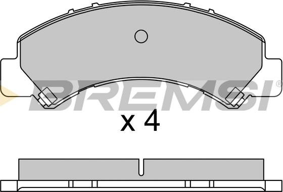 Bremsi BP3650 - Тормозные колодки, дисковые, комплект autosila-amz.com